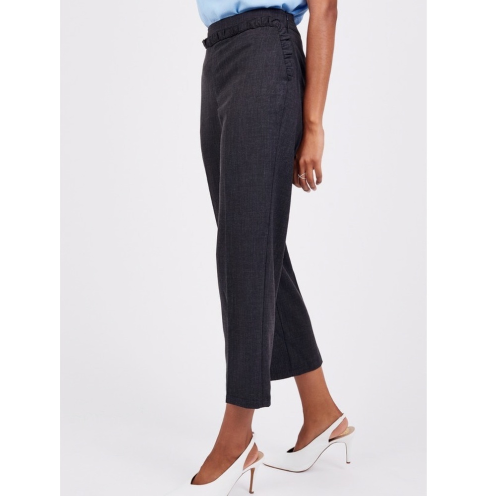 Ava Ruffled Suit Pants Grey Small